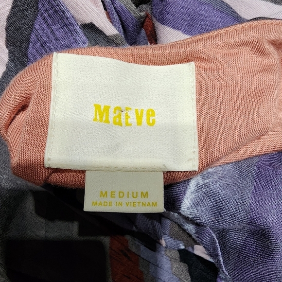 Maeve Anthropologie Novela Chevron Maxi Dress M - Picture 6 of 6